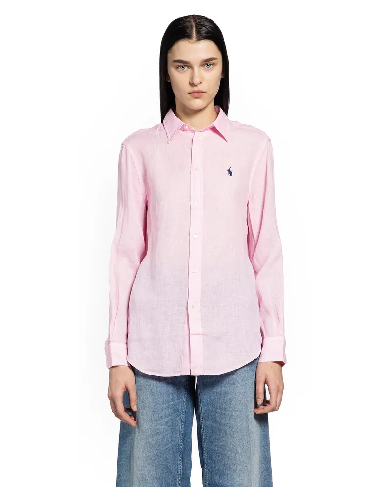 Ralph Lauren Linen Logo Shirt Pink