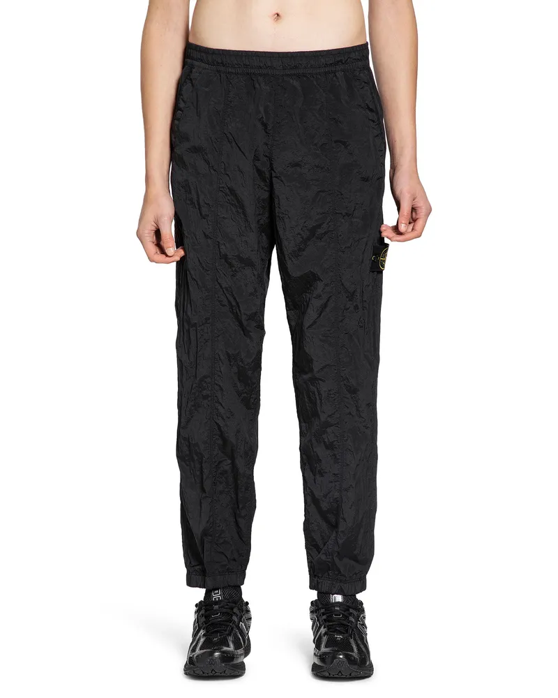 Stone Island MAN BLACK TROUSERS Black