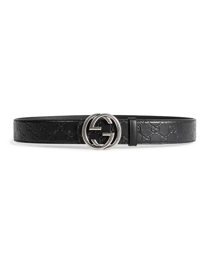 Gucci Reversible Leather GG Belt Black