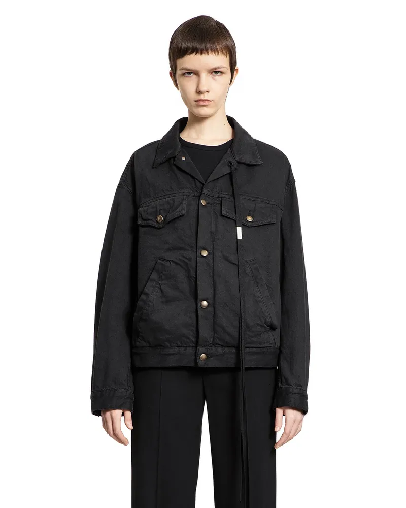 Ann Demeulemeester Blouson in denim ad alta comodità a 5 tasche Marthe Grey