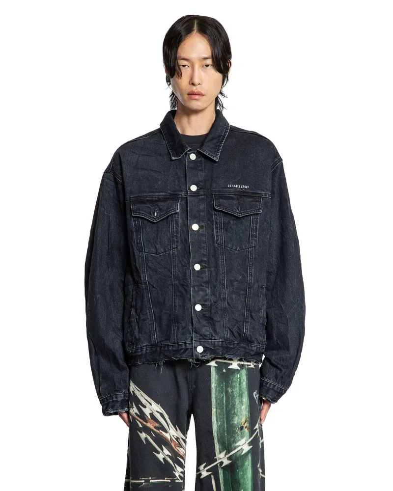 44 LABEL GROUP Backbone Denim jacket Black