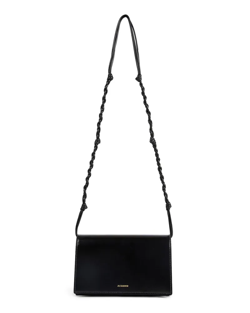 Jil Sander Tangle Leather Wallet Black