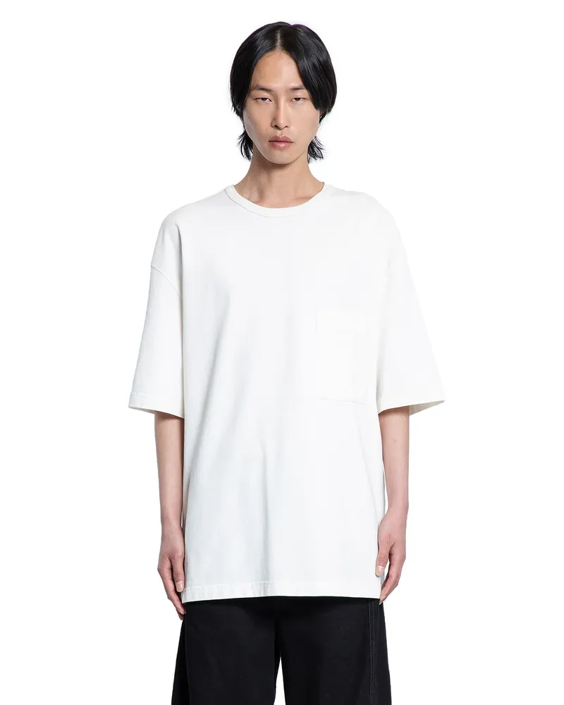 Christophe Lemaire Rib U Neck T-Shirt Off-white