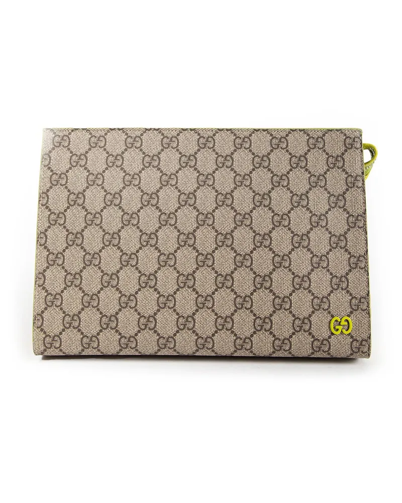 Gucci GG Supreme Canvas Small Pouch Beige