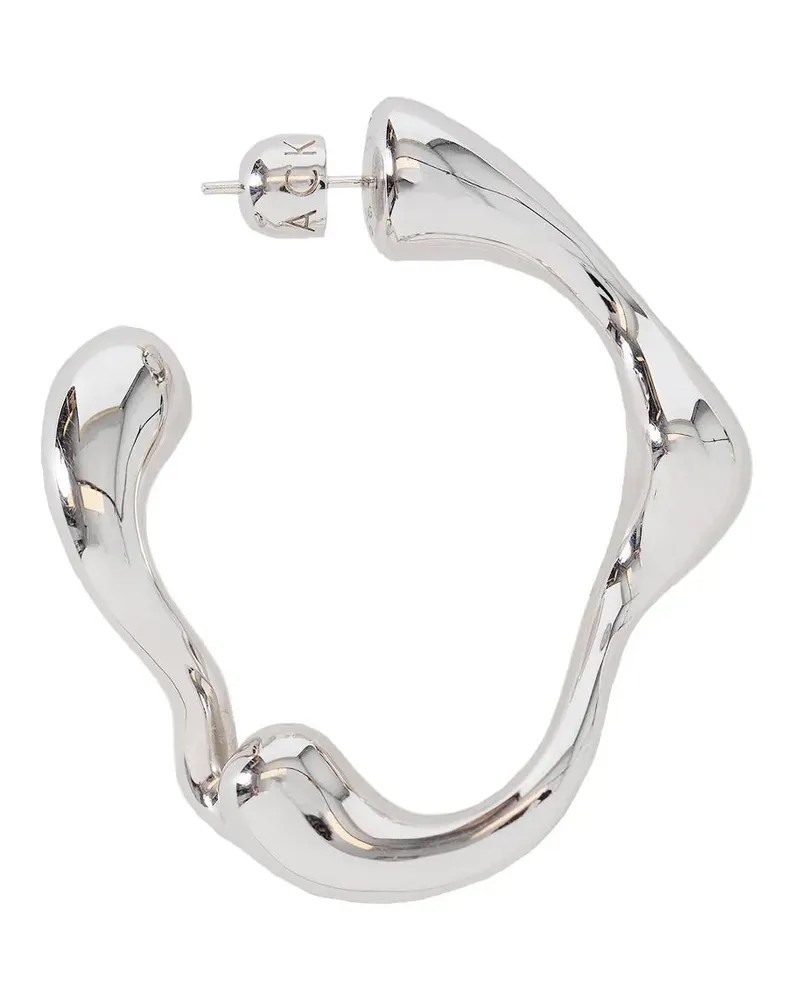 Maria Black Splash Hoop Large earring Silver