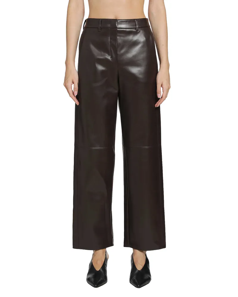Max Mara Coated Jersey Trousers Black