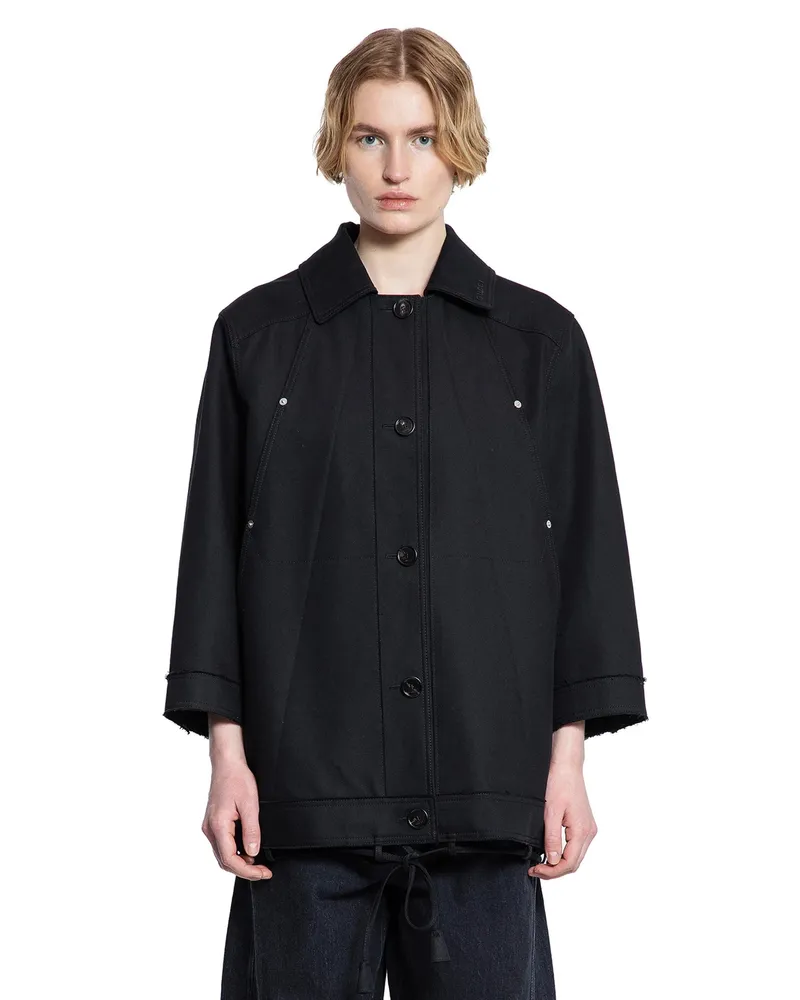 Gucci Short Cotton Car Coat Black