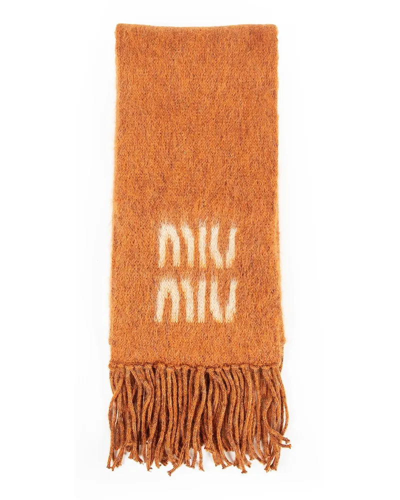 Miu Miu Mohair Scarf Orange