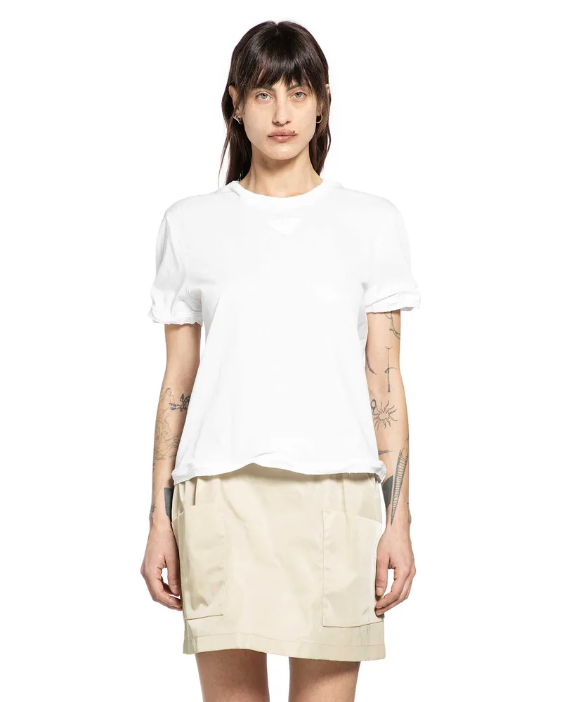 Prada Cotton Jersey T-Shirt White