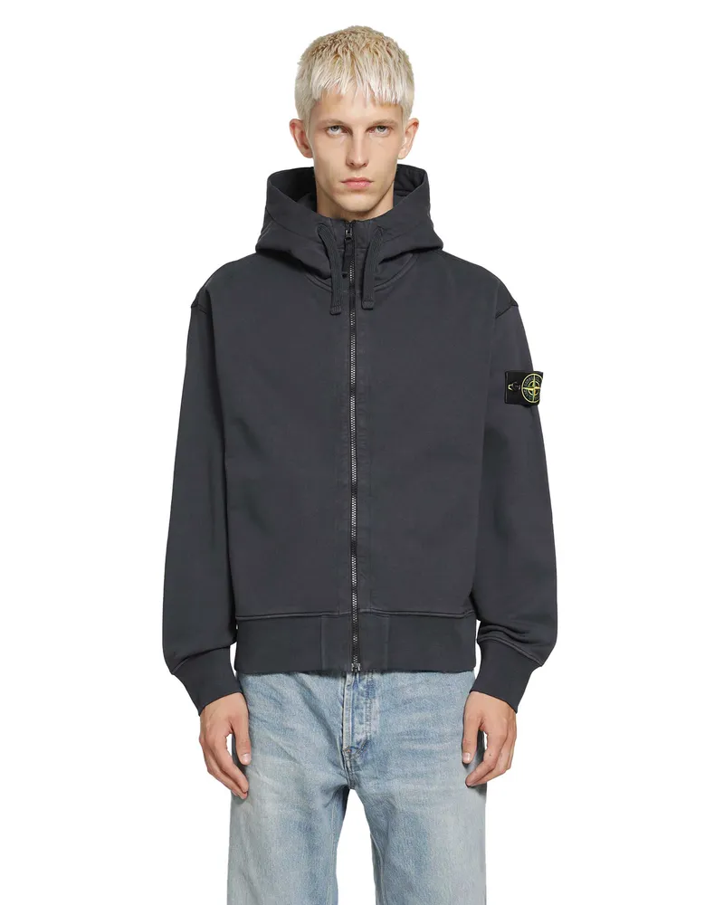 Stone Island 6100009 Zip-Up Hoodie Blue