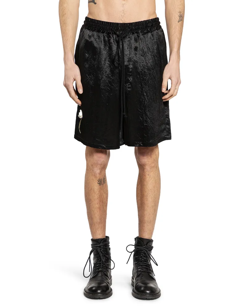 Song For The Mute Flower Elasticated Shorts Black