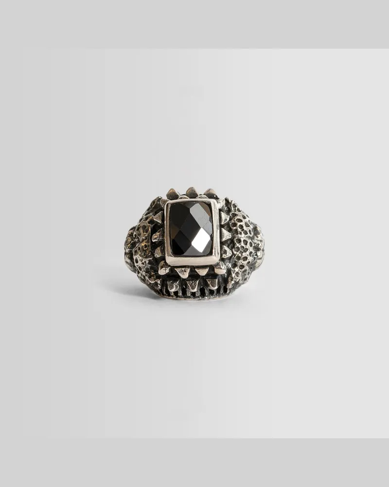 KD2024 J-Stud Onyx Ring Silver