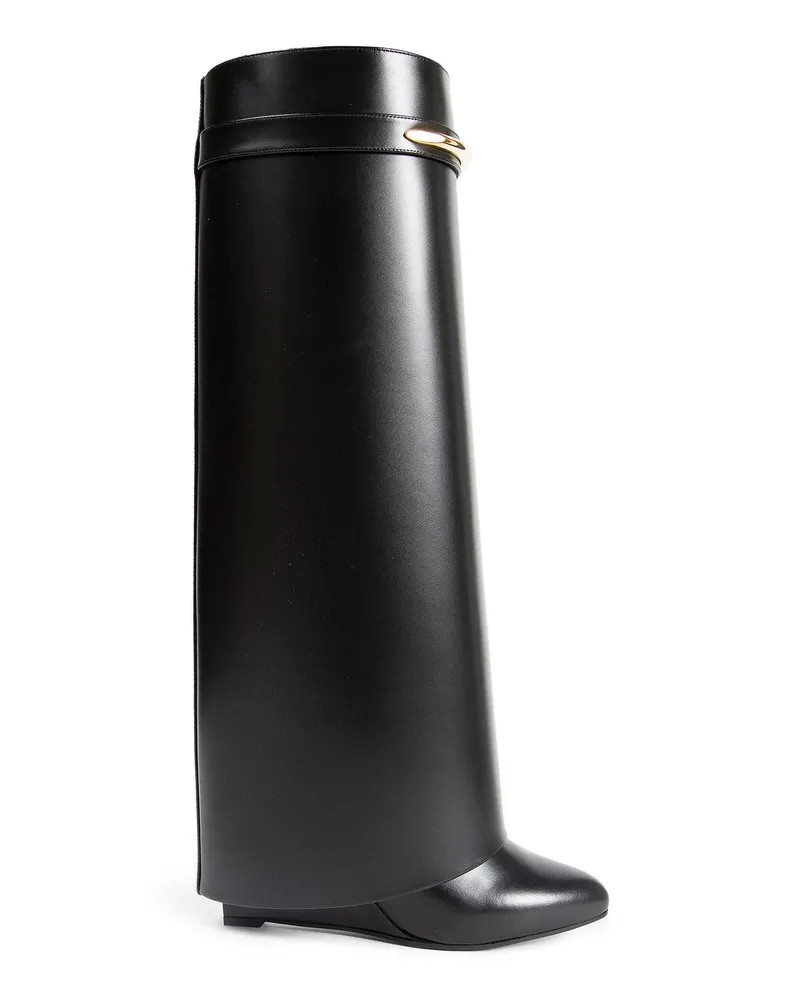 Givenchy Shark Leather Boots Black