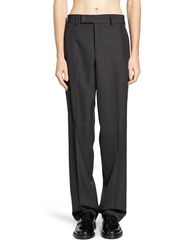 Fendi Cigarette Wool Trousers Brown