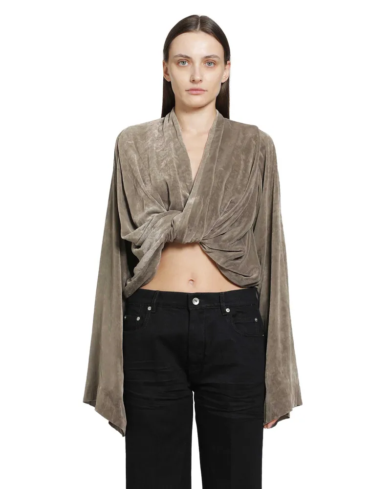 Rick Owens Tower Twist Top Beige