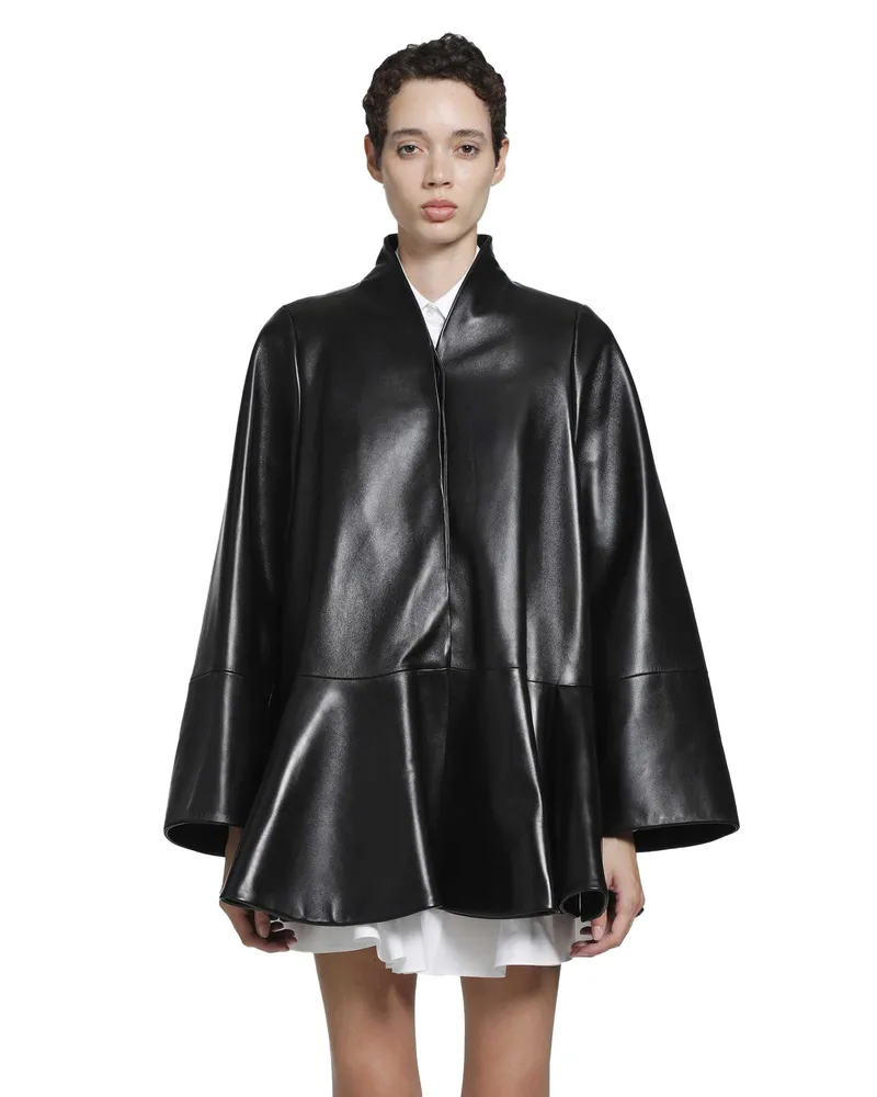Loewe Nappa Lambskin Short Coat Black