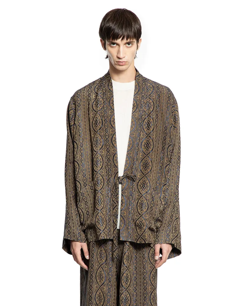 Uma Wang Juno Printed Jacket Brown