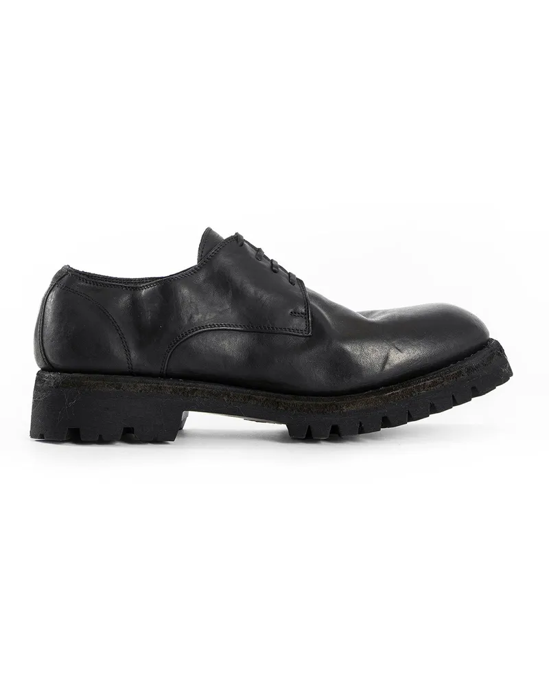 GUIDI Classic Derby Shoes Black