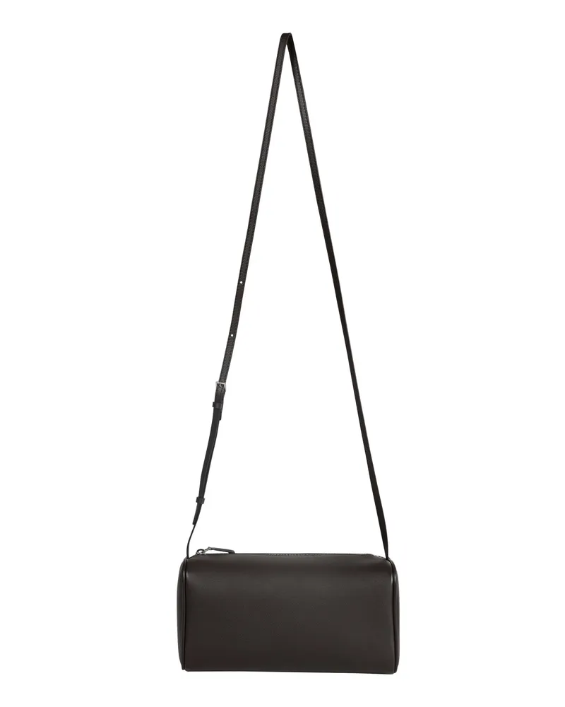 The Row 90's Leather Crossbody Bag Black