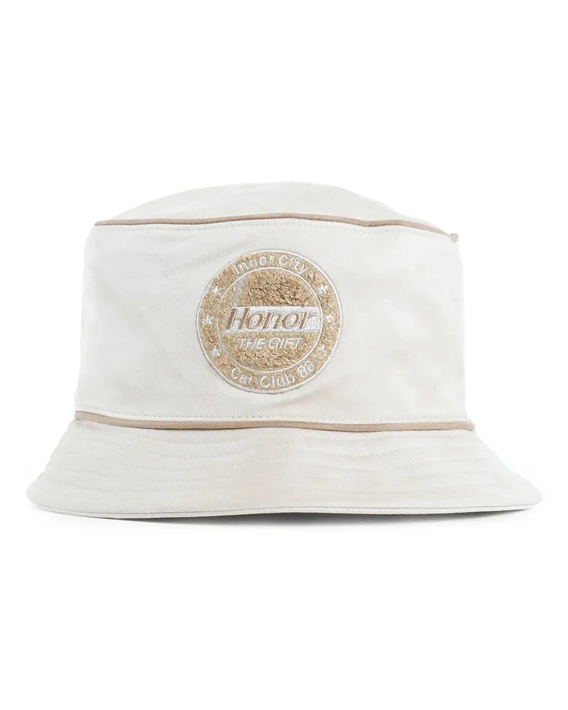 Honor The Gift Faux Suede Bomber Bucket Hat Off-white