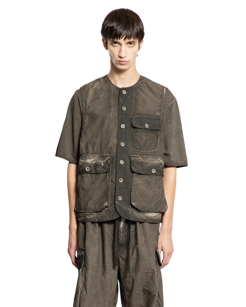 Uma Wang Jolt Vest Brown