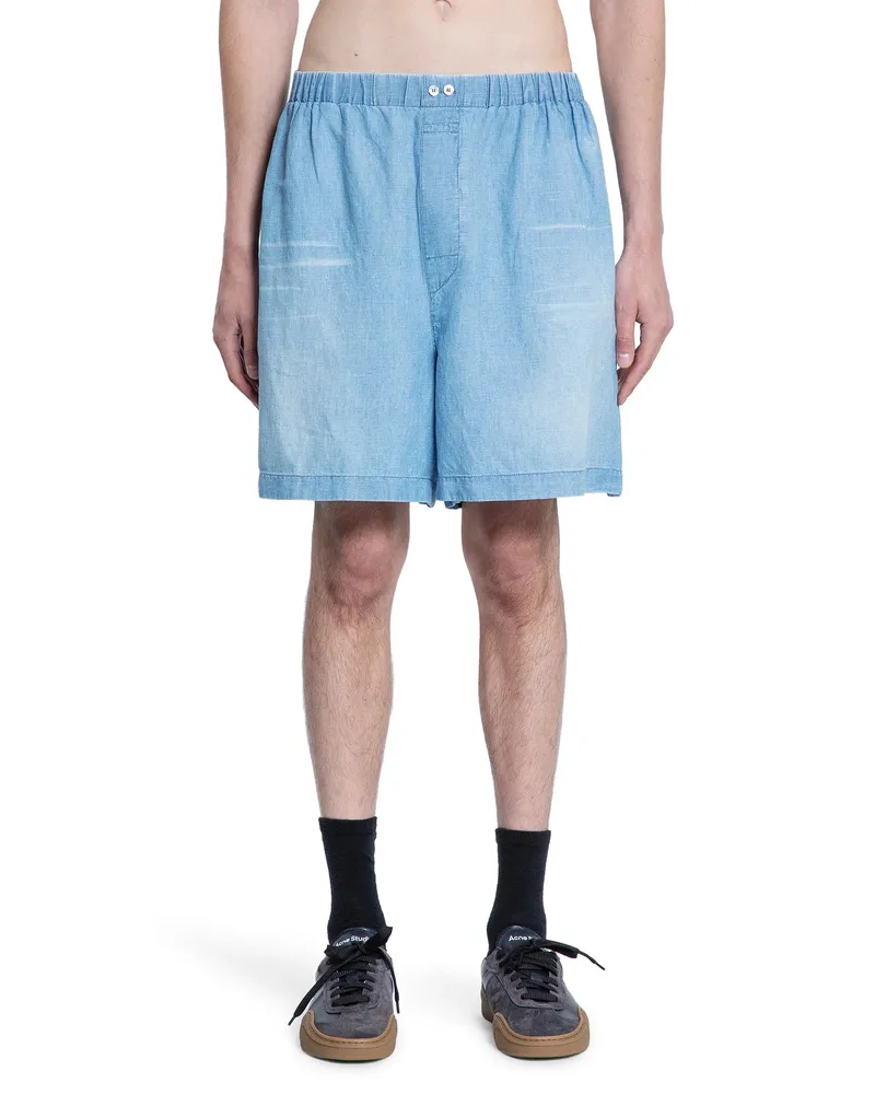 Acne Studios 1996 Logo Denim Shorts Blue