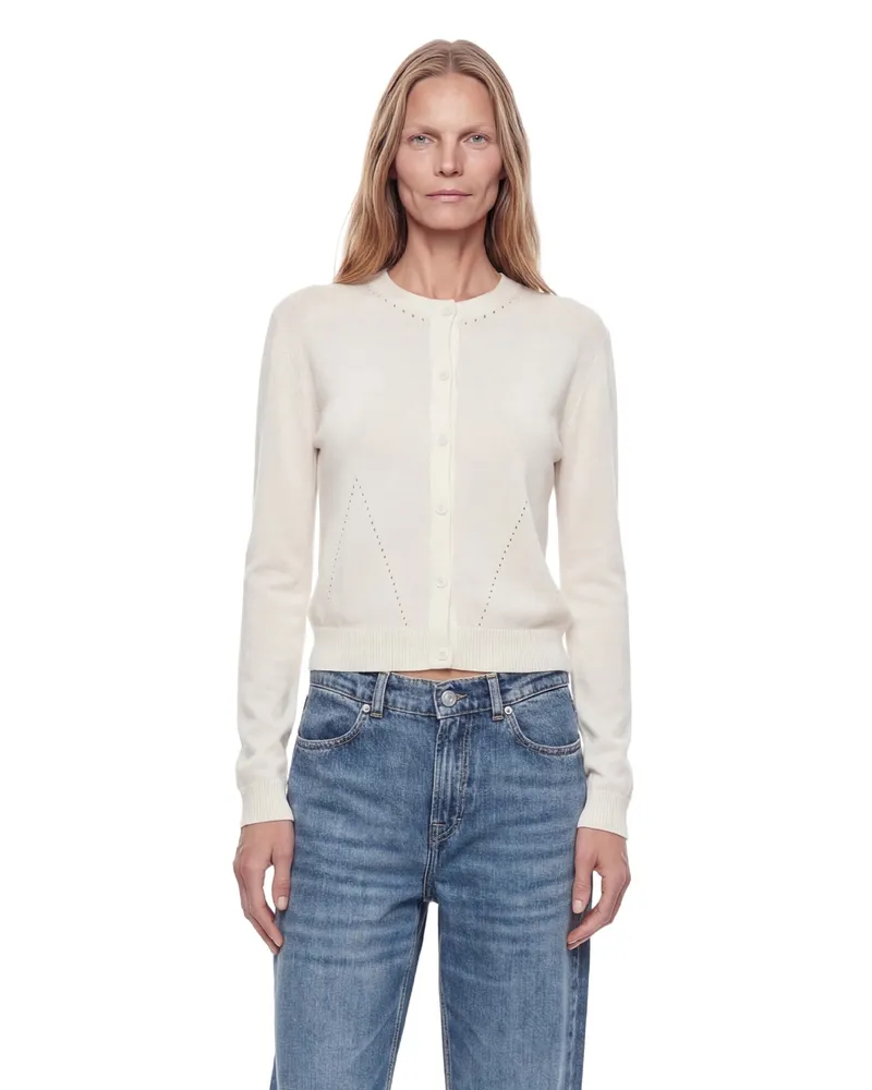 Ann Demeulemeester Bjel Seamless Cardigan White