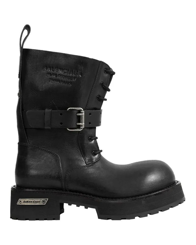 Balenciaga Venom Lace-Up Booties Black