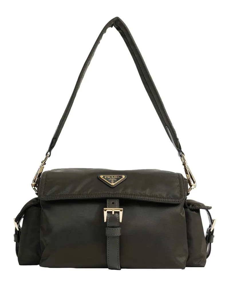 Prada Medium Re-Nylon Shoulder Bag Green