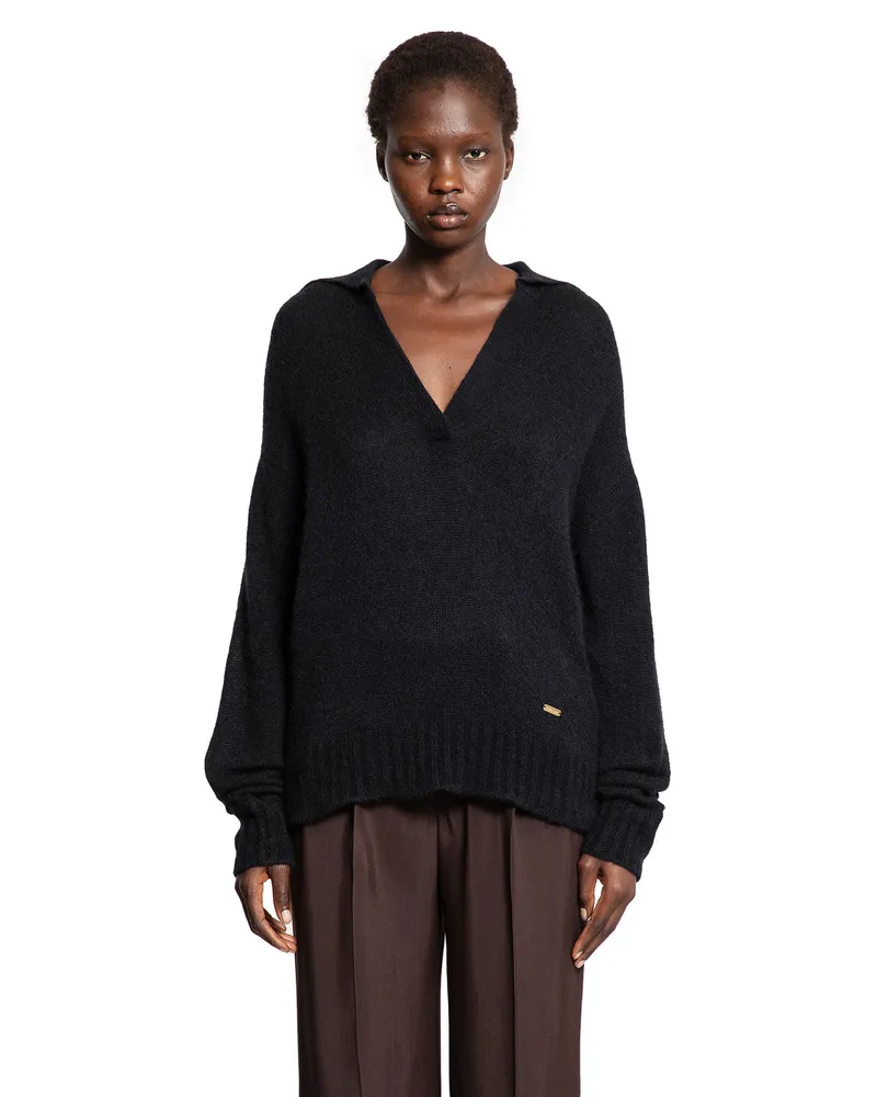 Tom Ford Cashmere Silk V-Neck Sweater Black
