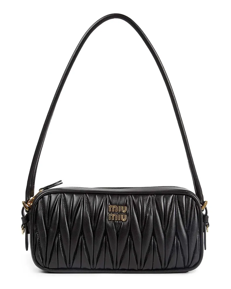 Miu Miu Pouch in nappa matelassé Black