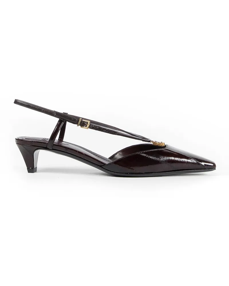 Fendi FFold Eel Leather Slingbacks Brown