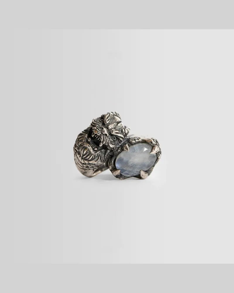 KD2024 Moonstone Dragon Ring Silver