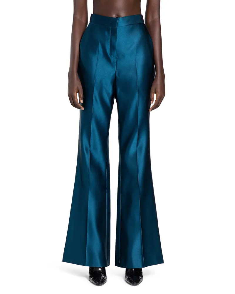 Fendi Duchess Satin Trousers Blue