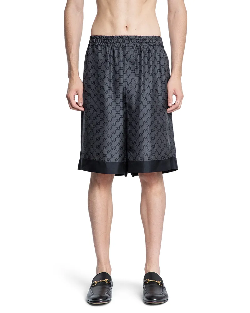 Gucci GG Silk Twill Shorts Grey