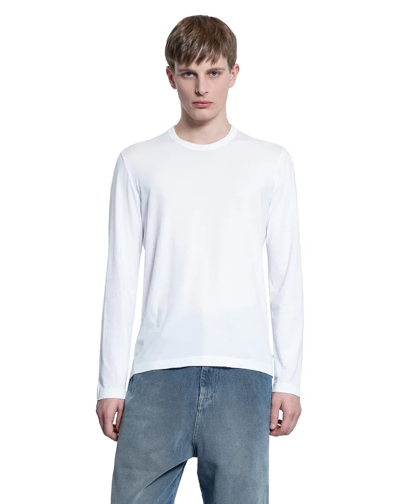 James Perse Long Sleeve Crewneck T-Shirt White
