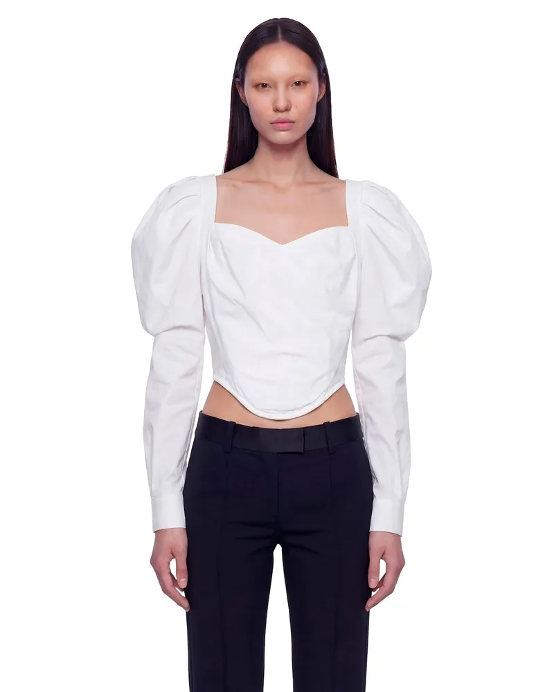 Vivienne Westwood LS Sunday Corset Top White