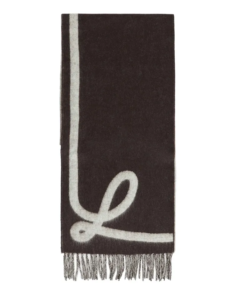 Loewe Wool And Cashmere Scarf Brown