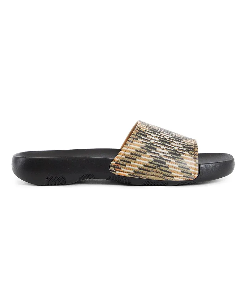Burberry Check Dive Slides Brown