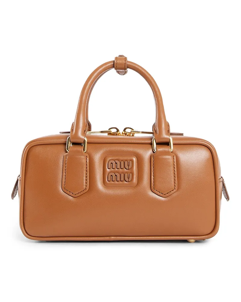 Miu Miu Arcadie Leather Bag Brown