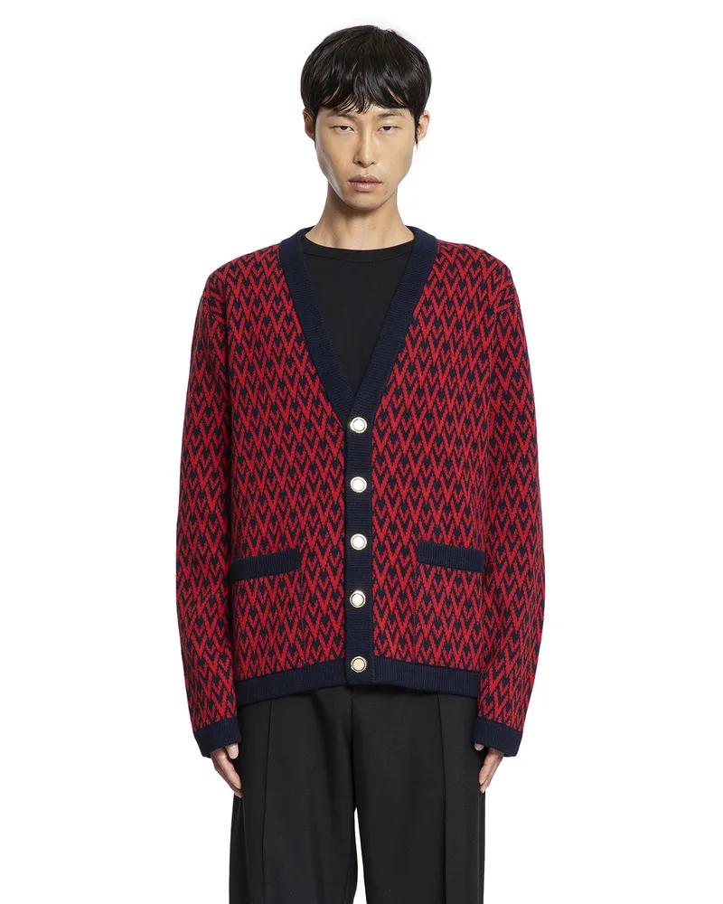 Valentino Garavani Cardigan in lana Toute La V Multicolor