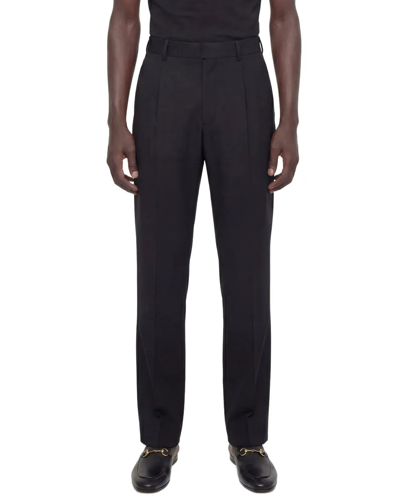 Gucci Wool Silk Twill Pants Black