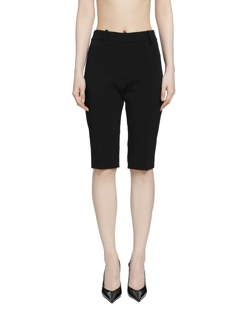 Magda Butrym Tailored Knee-length Fitted Pants Black