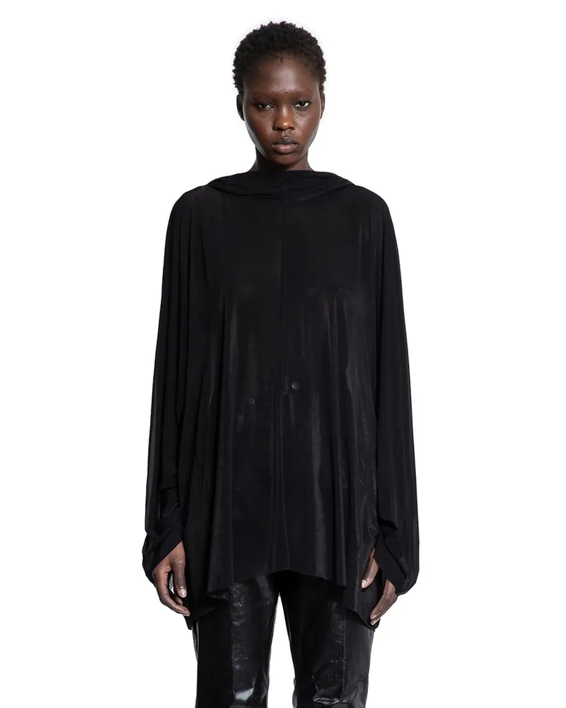 Rick Owens Hollywood Hooded Tunic Black
