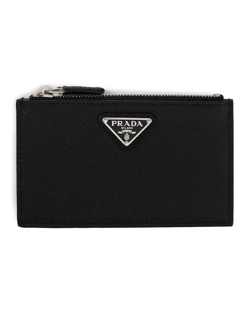 Prada Saffiano leather card holder Black
