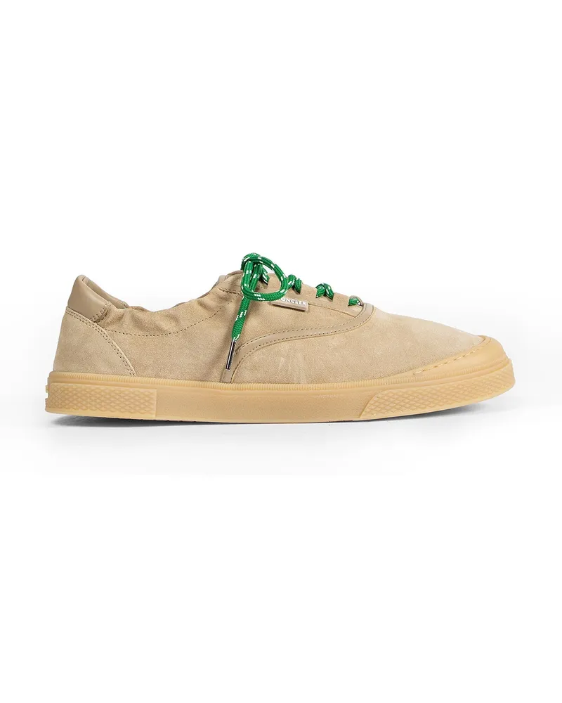 Moncler Vera Leisure Suede Sneakers Beige