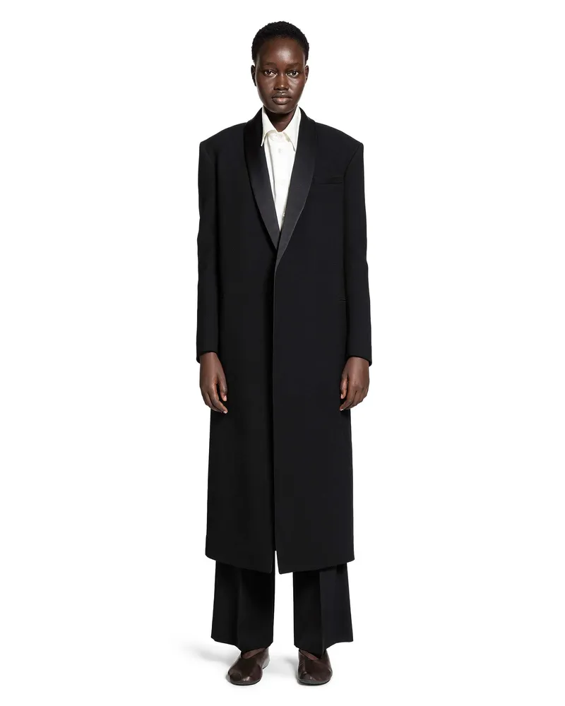 The Row Erdene Coat in Virgin Wool Black