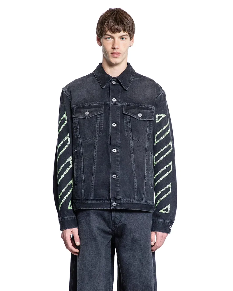 OFF-WHITE MAN BLACK JACKETS Black