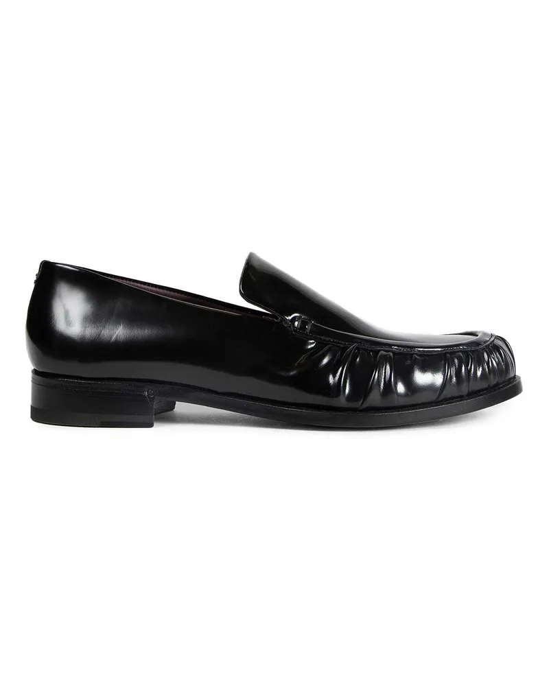 LARDINI Leather Loafers Black