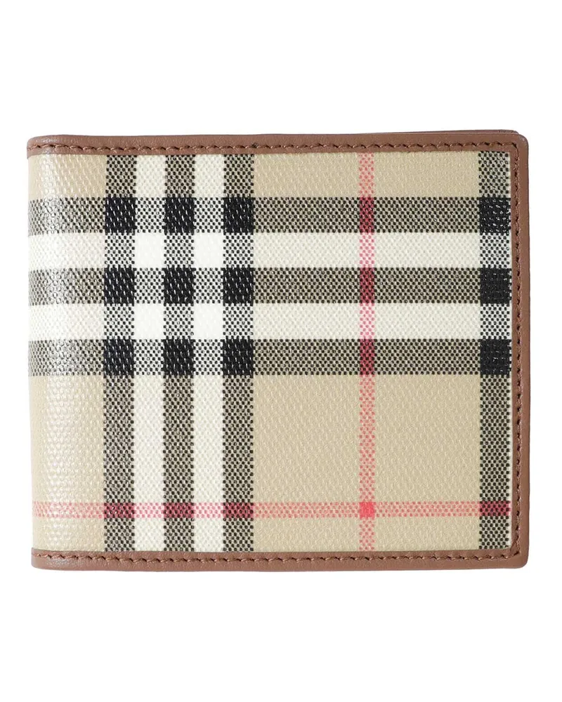 Burberry Check Bifold Wallet Beige